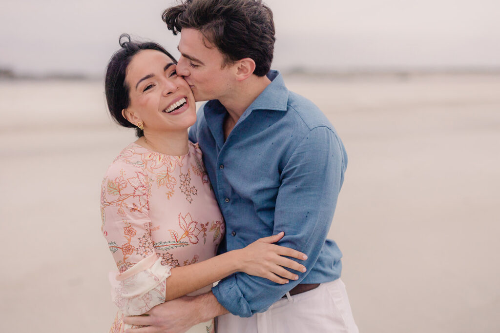Proposal at sunset on Tybee Island - Esther Griffin Photography
