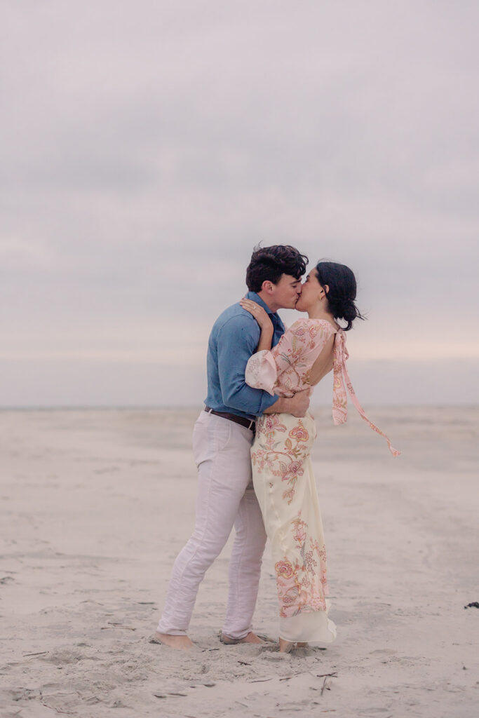 Proposal at sunset on Tybee Island - Esther Griffin Photography