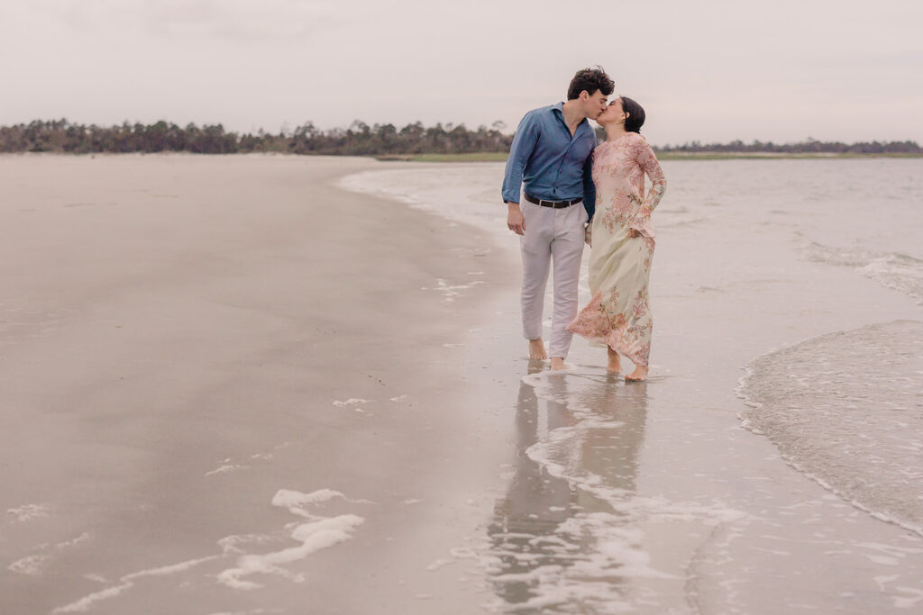 Proposal at sunset on Tybee Island - Esther Griffin Photography